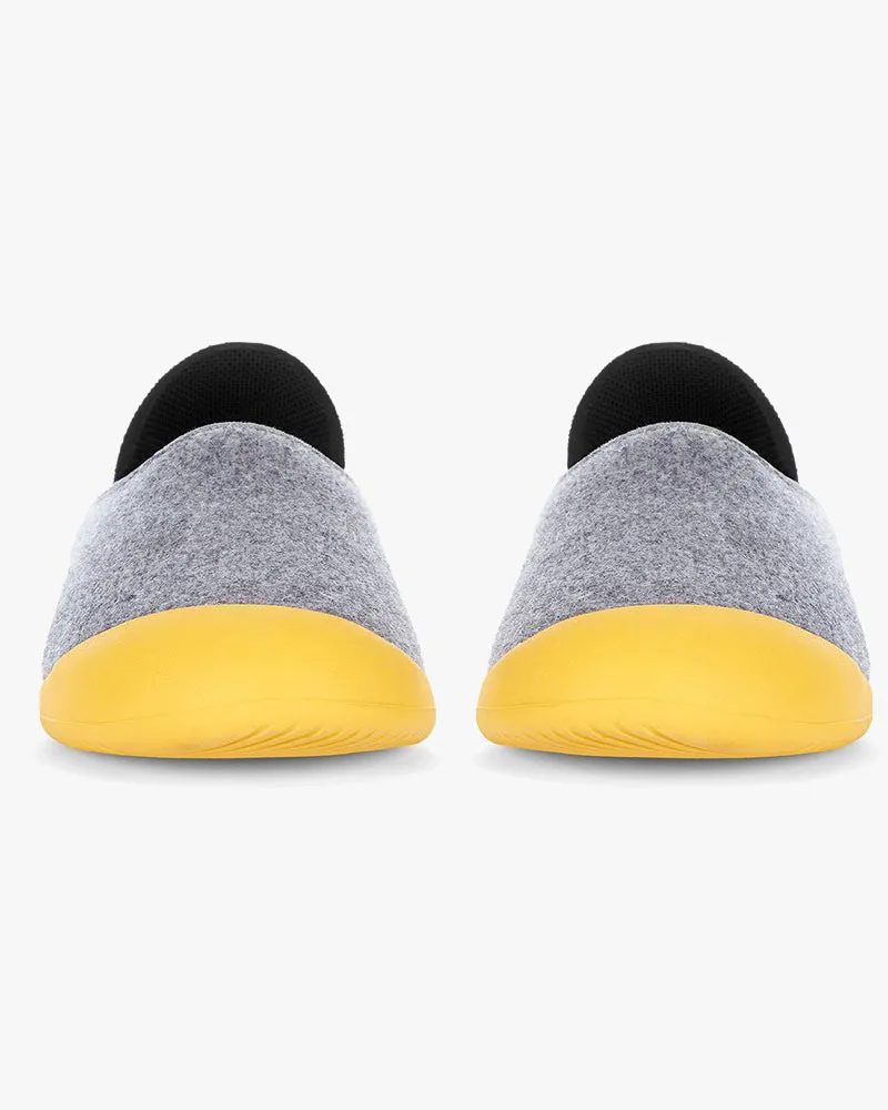 Mahabis Curve Classic Slippers - Light Grey / Skane Yellow