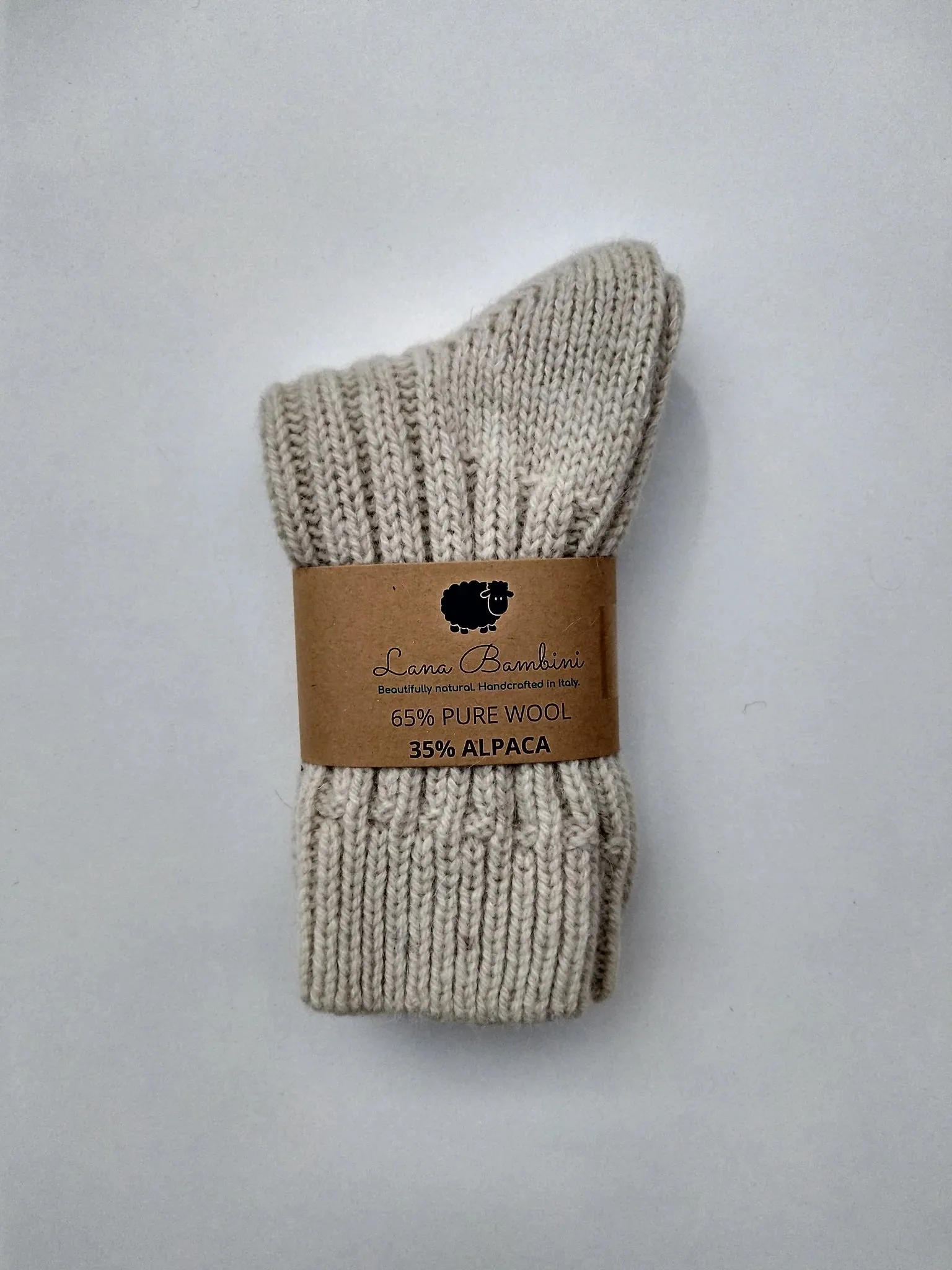 MARIA ~ Wool & Alpaca Sock. Natural. Undyed.