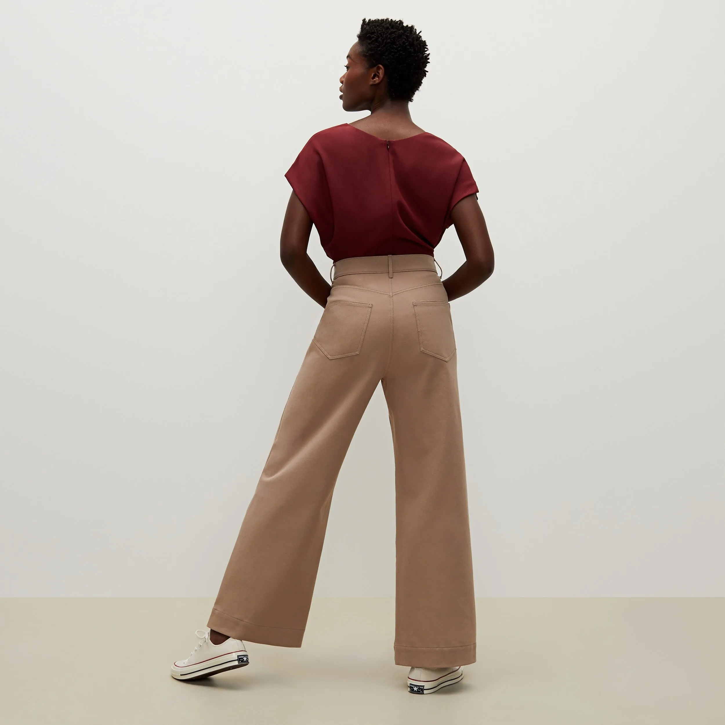 Milo Wide-Leg Jean - Eco Better Than Denim :: Fawn