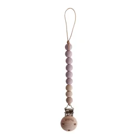 Mushie Pacifier Clip - Cleo Mauve