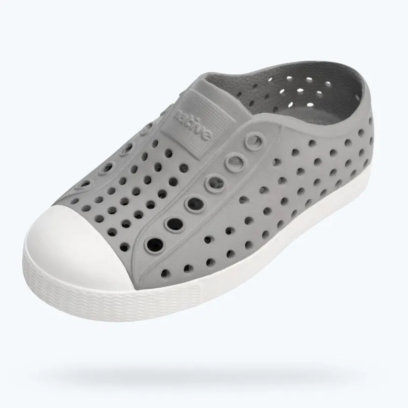 Native Jefferson Slip On (Lil Kid Sizes) - Pigeon Grey / Shell White