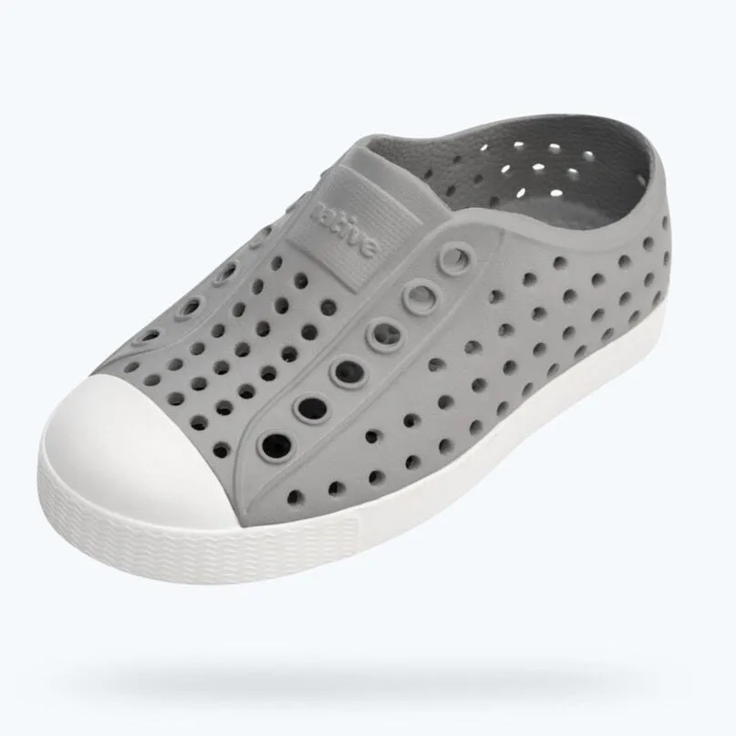 Native Jefferson Slip On (Youth Sizes) - Pigeon Grey / Shell White