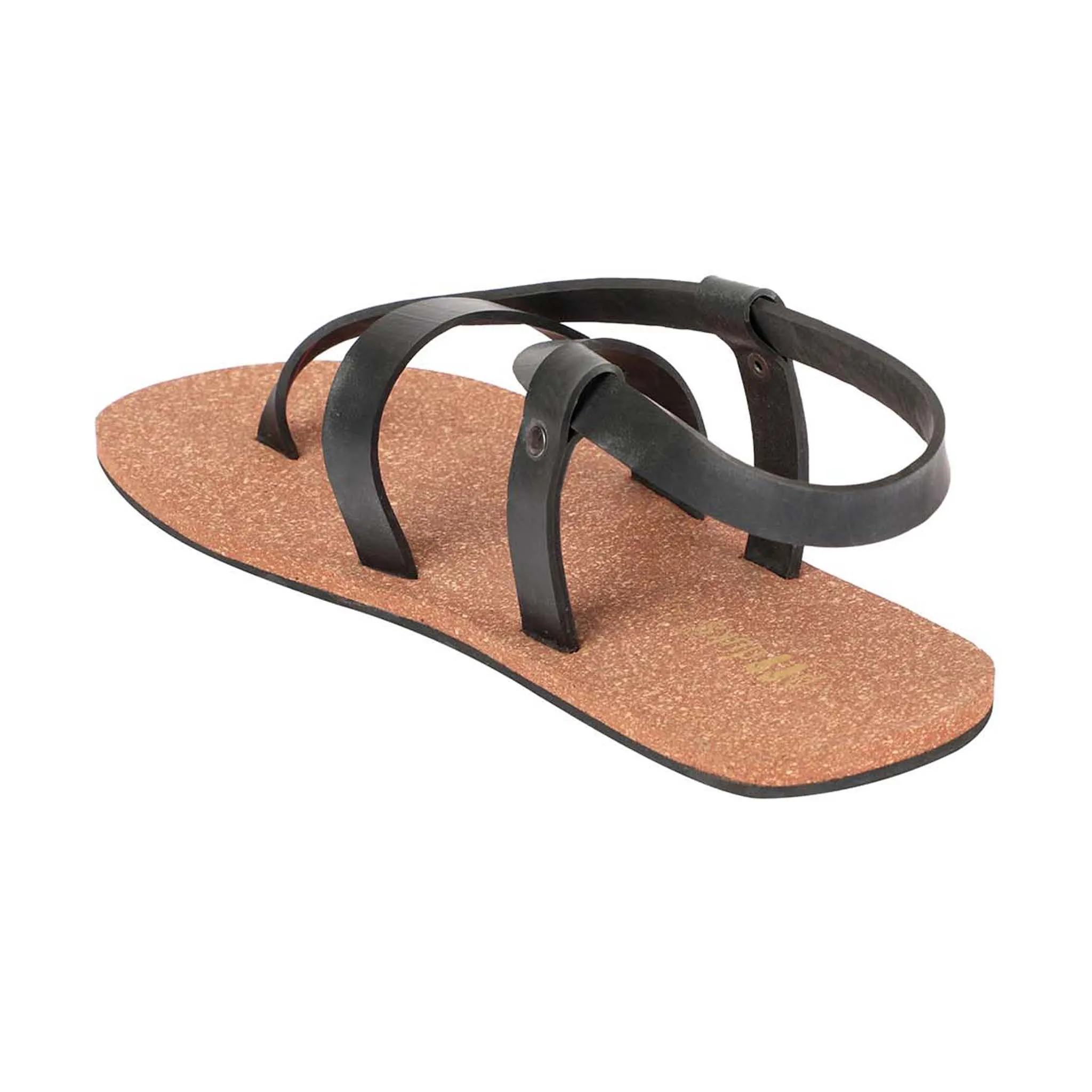 Paaduks Nuba Solo-Strap Cork Sandals for Men (Brown)