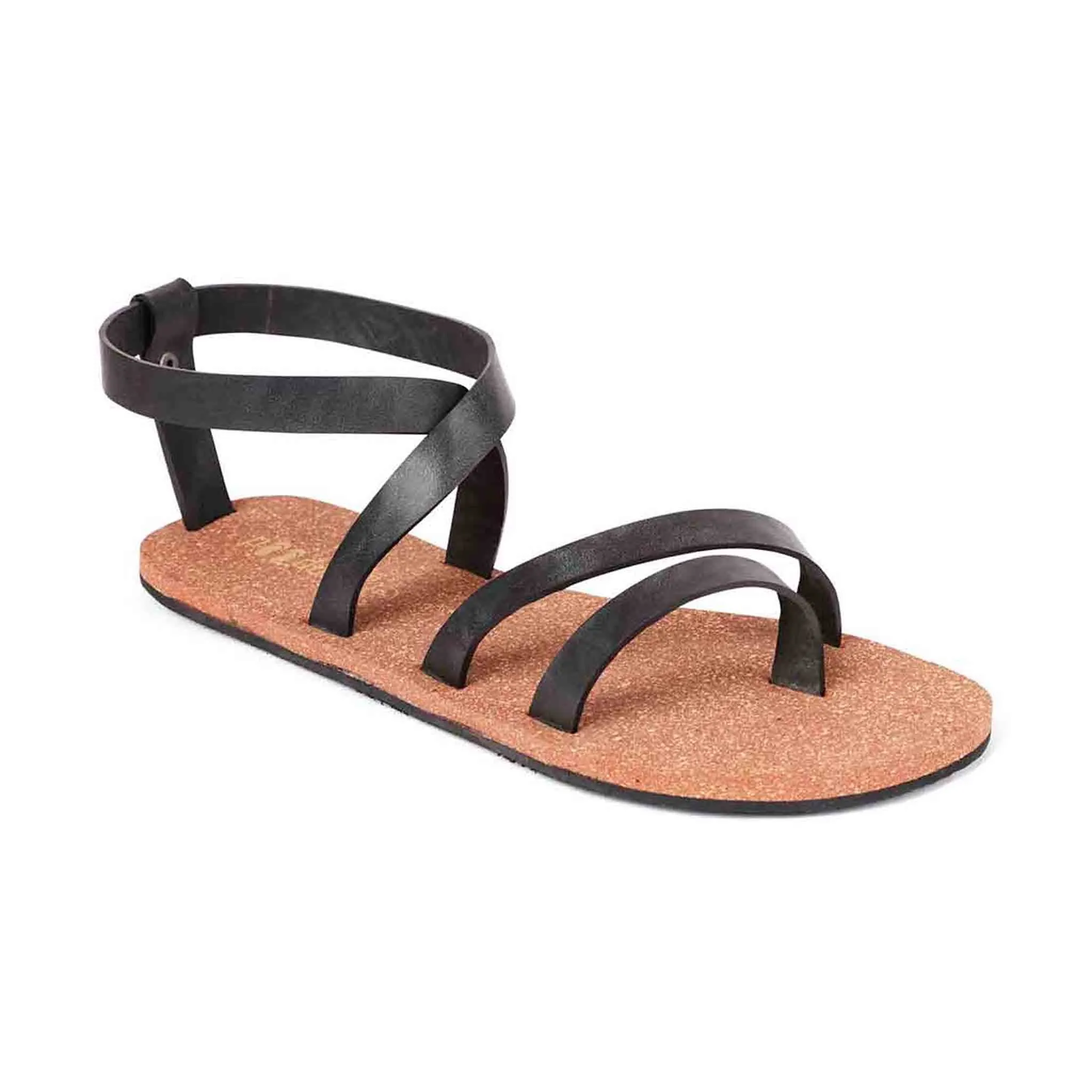 Paaduks Zee Slingback Cork Sandals for Women (Brown)