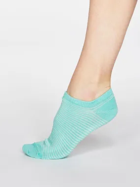 Peggy Stripe Socks - Jade Green