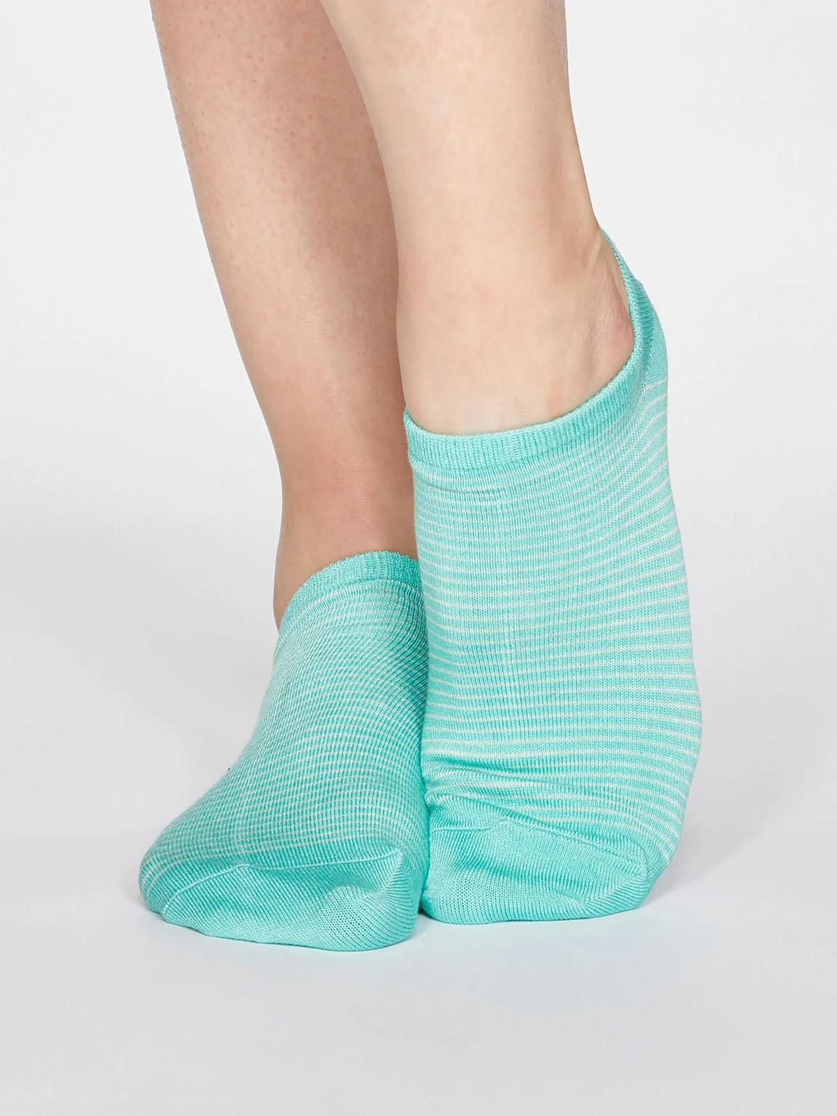 Peggy Stripe Socks - Jade Green