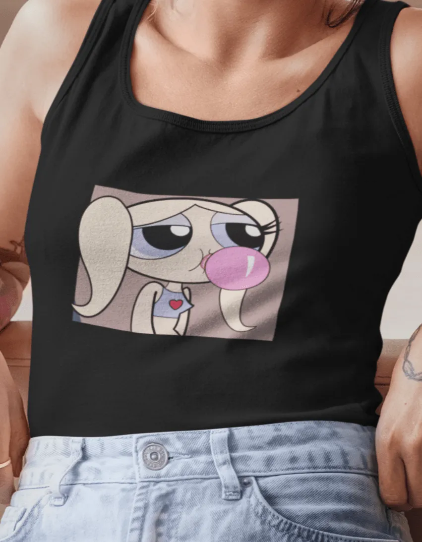 "POWERPUFF GIRLS" : Bubbles Tank Tops