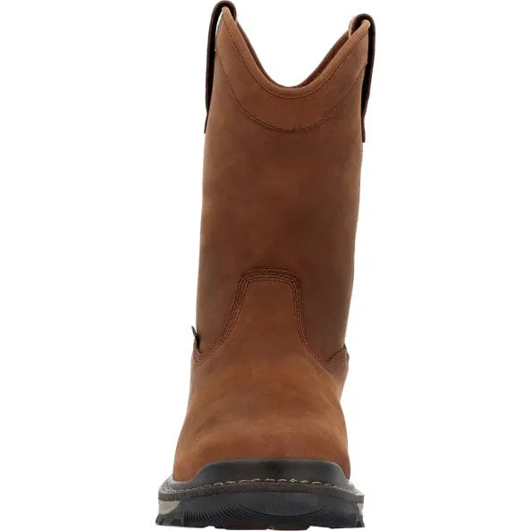 Rocky Men's Dark Brown Rams Horn Waterproof Work Boot RKK0398