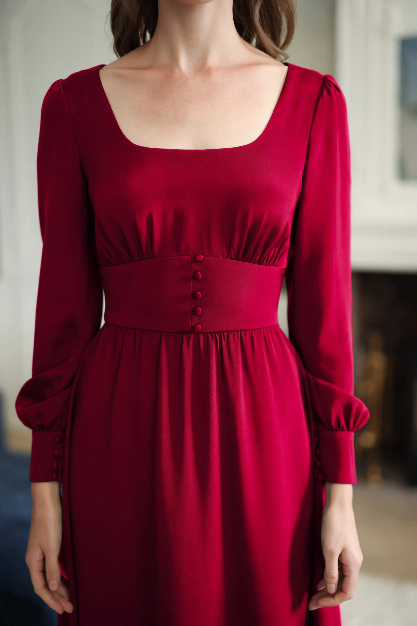 Rouge Tencel Dress