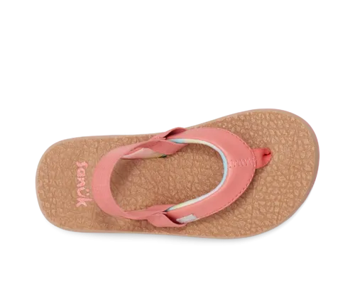 Sanuk Kids Yoga Mat Sandal-Coral