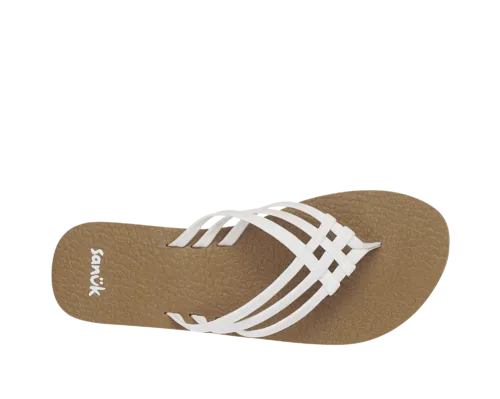 Sanuk Yoga Sandy Sandal-White/Tan