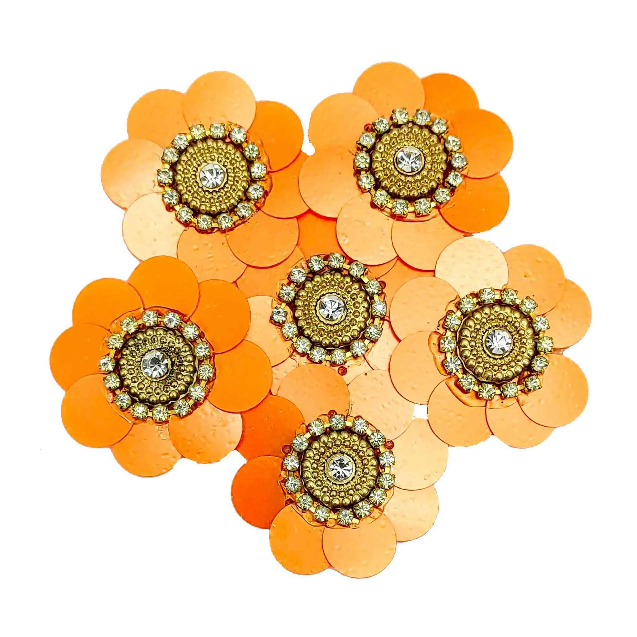 Sequence Work Floral Buti for DIY Craft, Trousseau Packing or Decoration - 11206