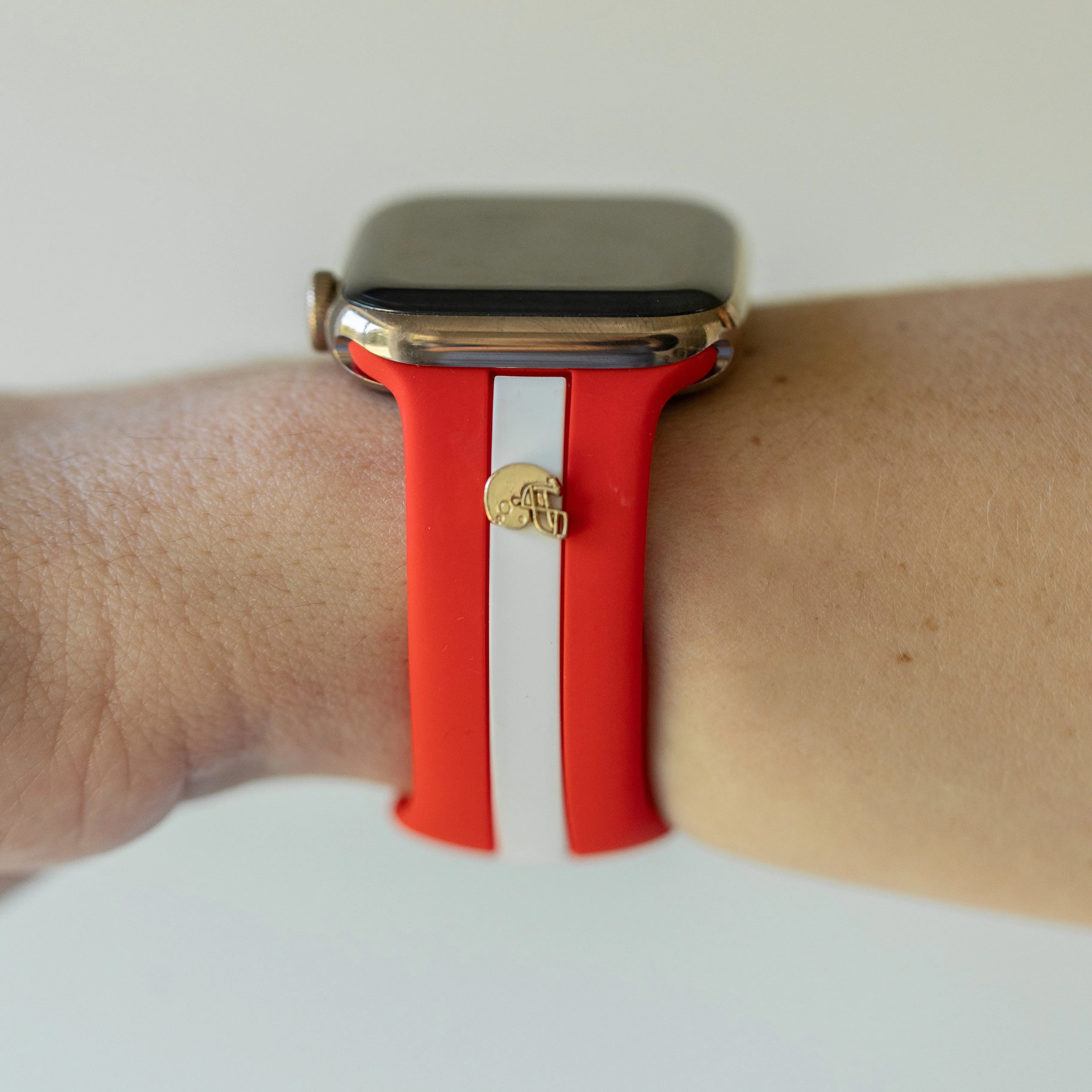 Skye Red & White Smart Watch Band