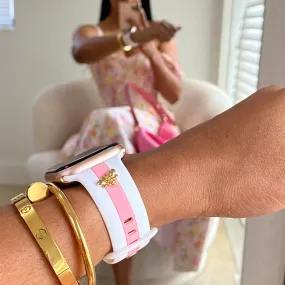 Skye White & Bubblegum Smart Watch Band