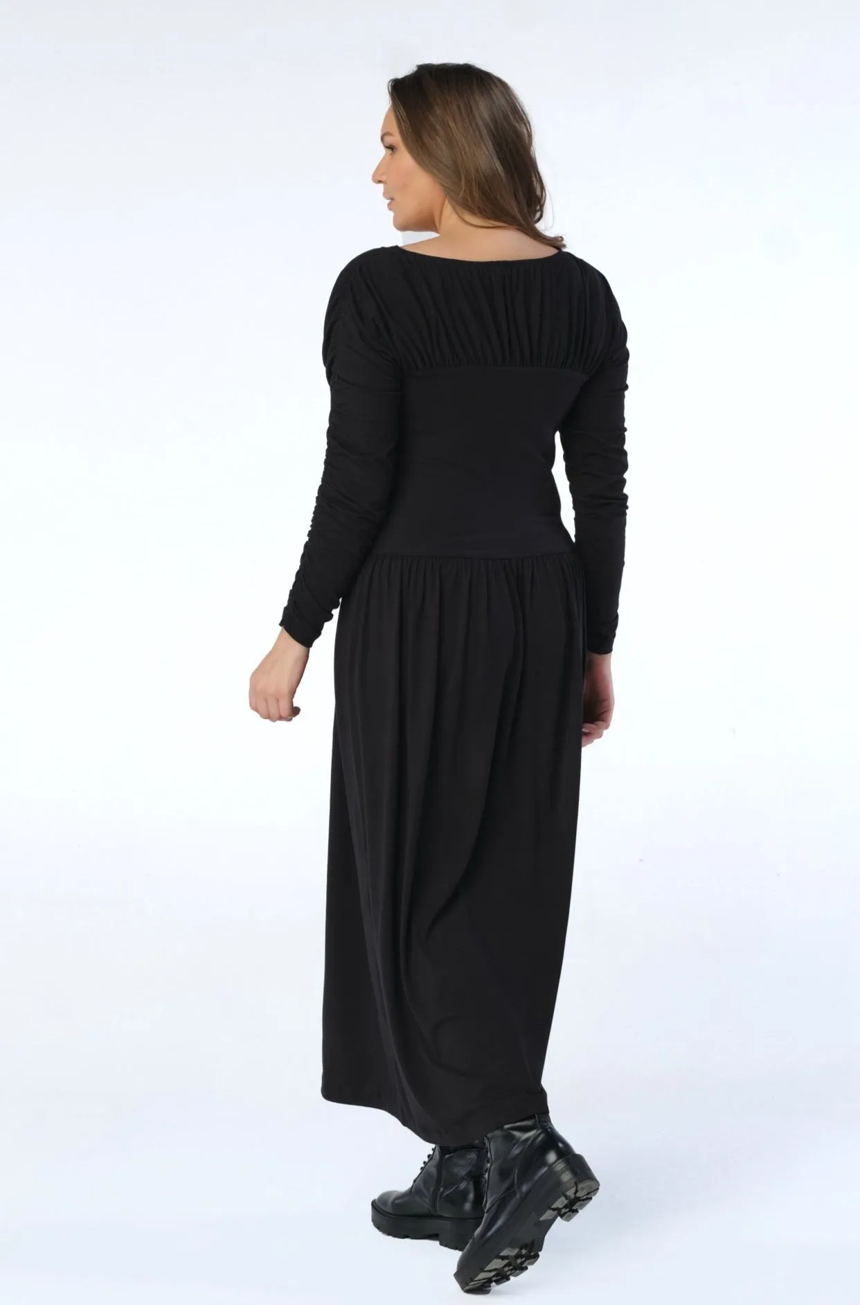 Tania Jersey Long Dress  // Black