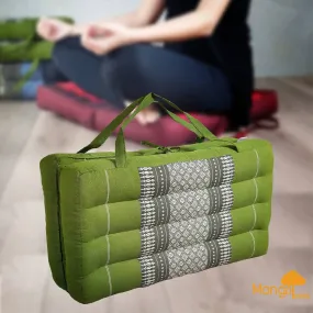 Thai kapok cushion 2-Fold Meditation Cushion Yoga Mat Green