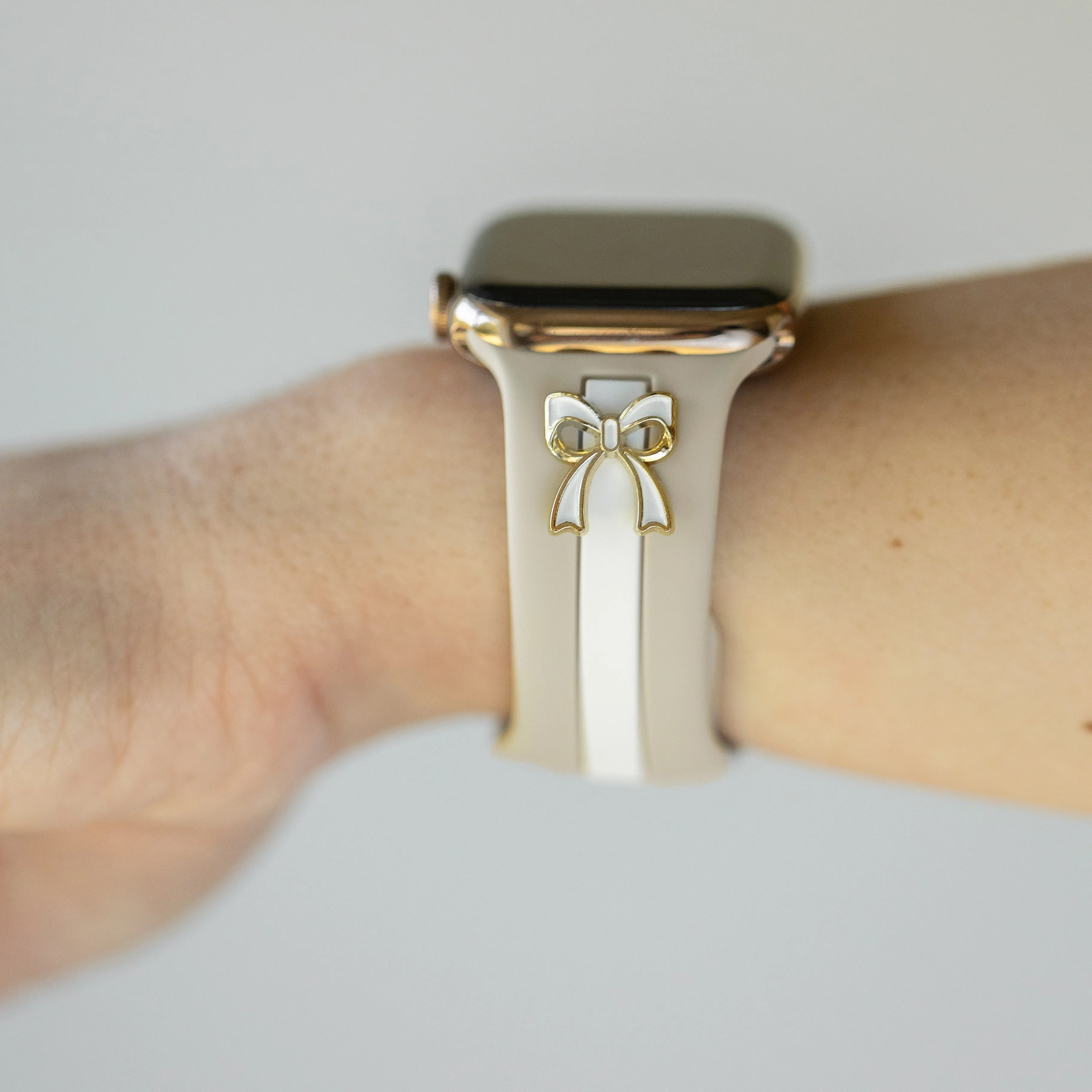 The It Girl Nude Sand and White Smart Watch Band