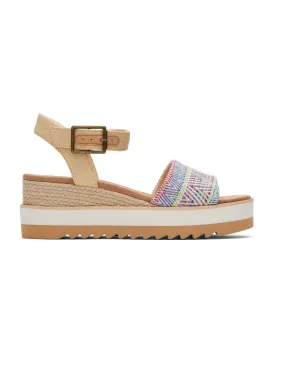 Toms Diana Wedge Sandal Natural Diamond Global Woven