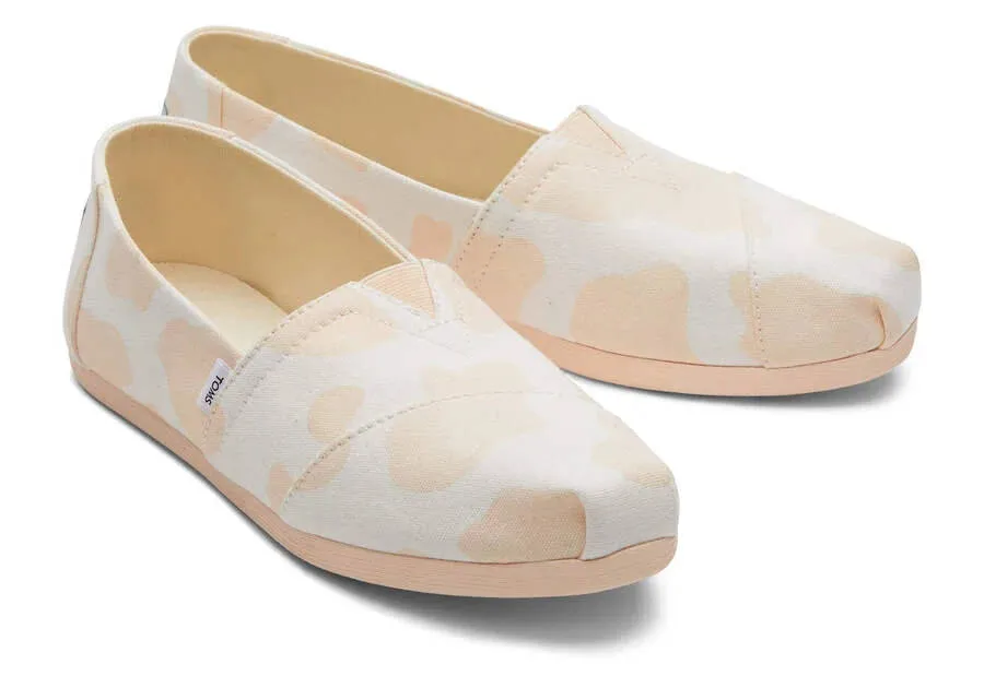 Toms Womens Alpargata Light Peach Cow Print