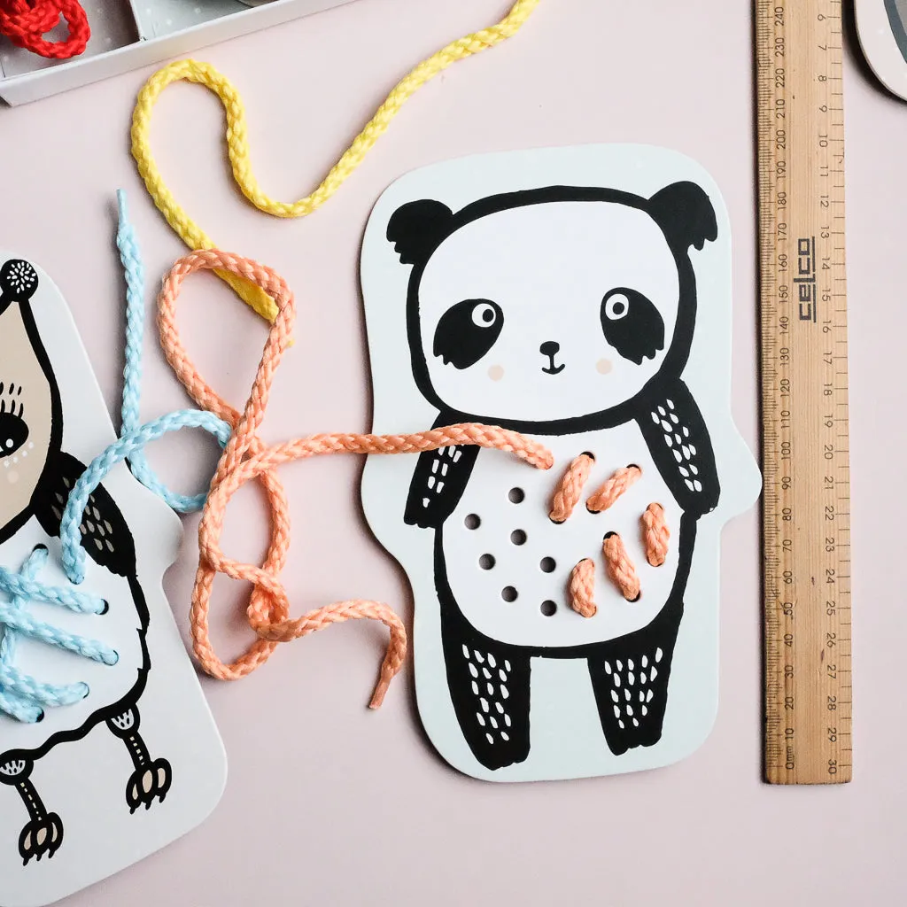 Wee Gallery Lacing Cards - Baby Animals