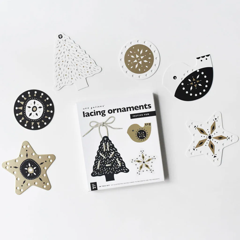 Wee Gallery Lacing Ornaments - Festive Fun