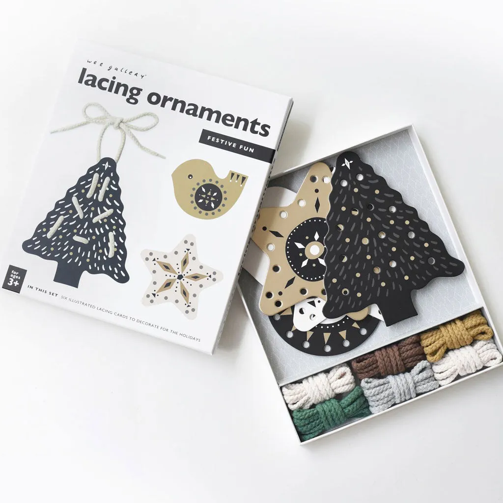 Wee Gallery Lacing Ornaments - Festive Fun