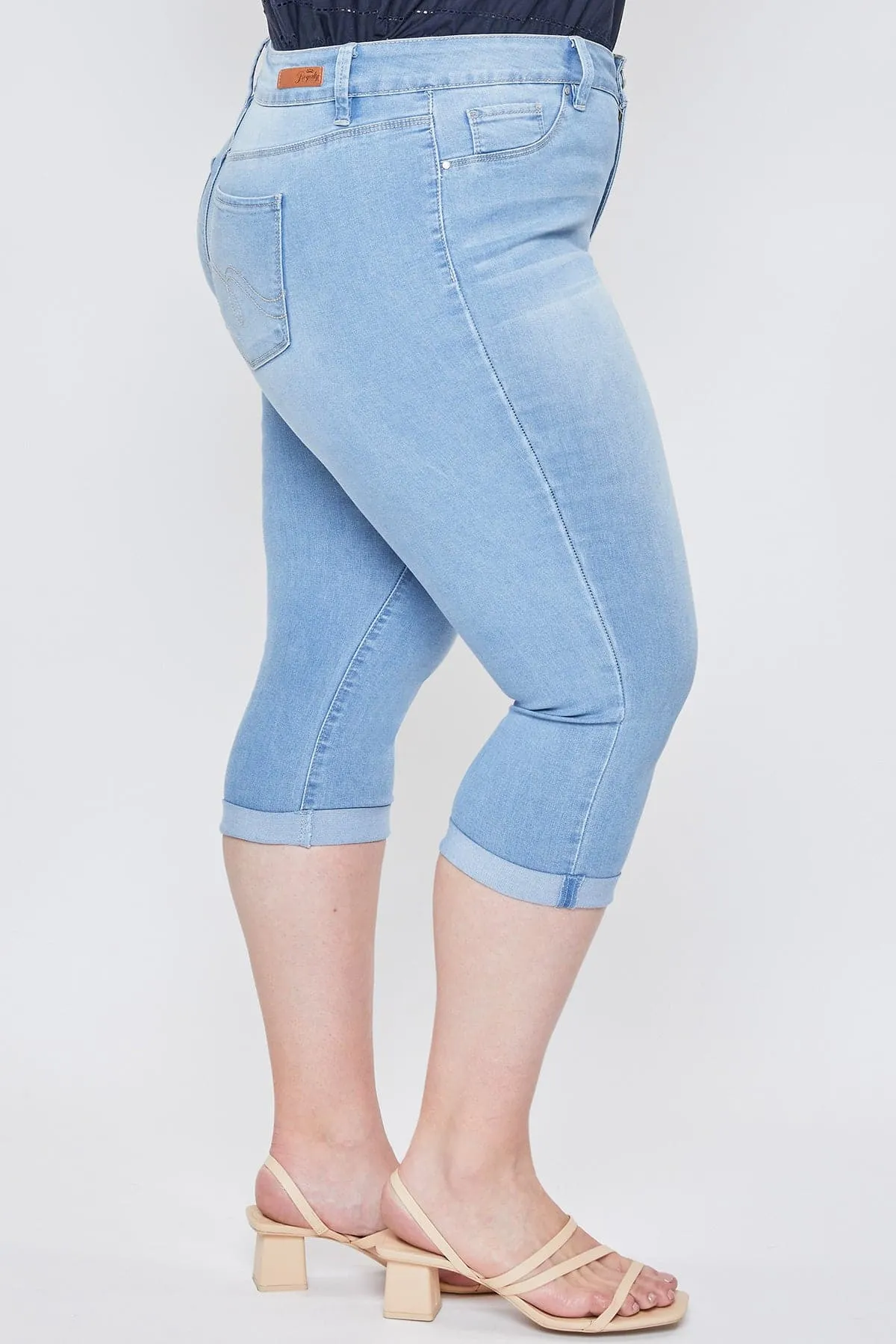 Women´s Plus High-Rise Double Rolled Cuff Crop Jean