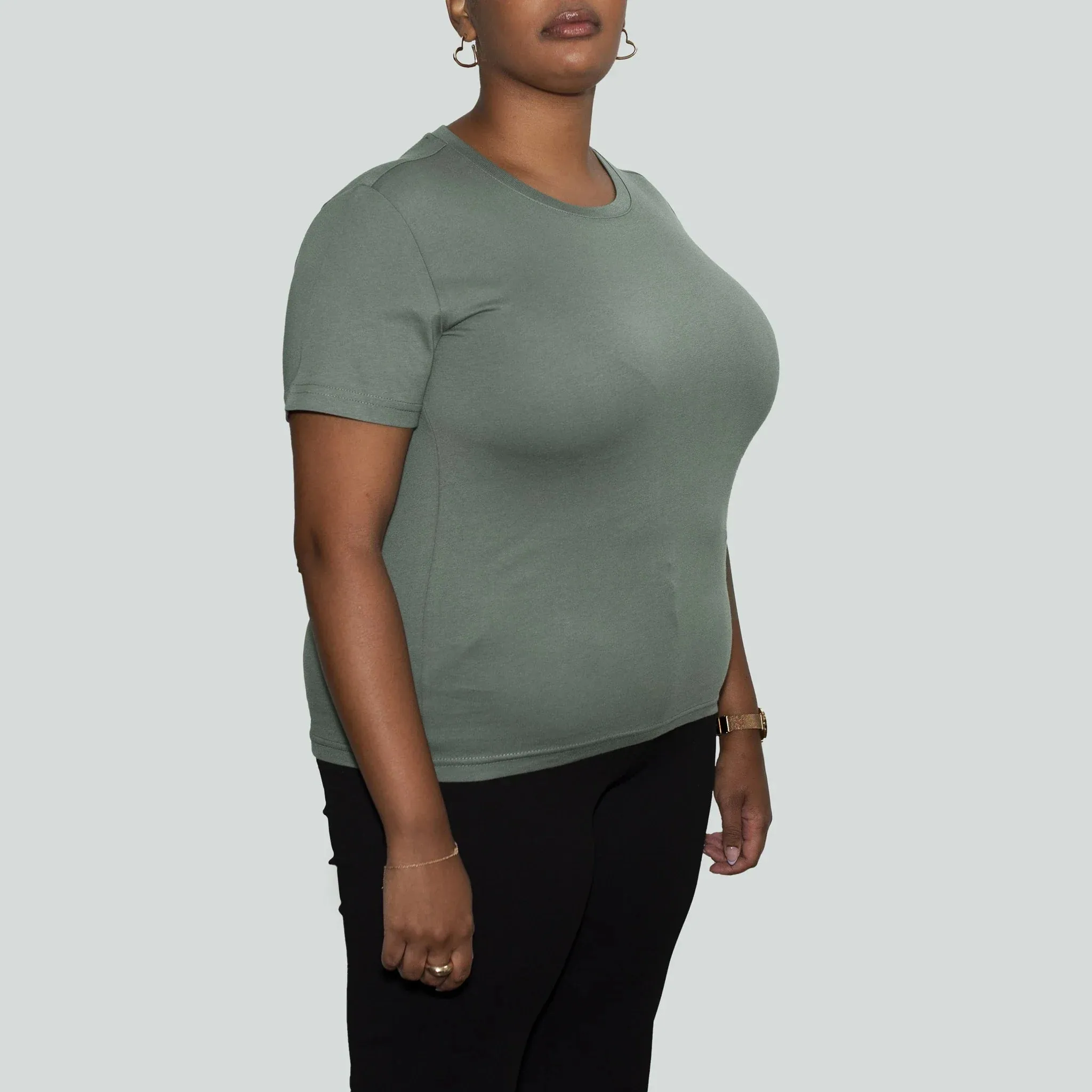 Women’s Recycled Cotton T-Shirt, Sage