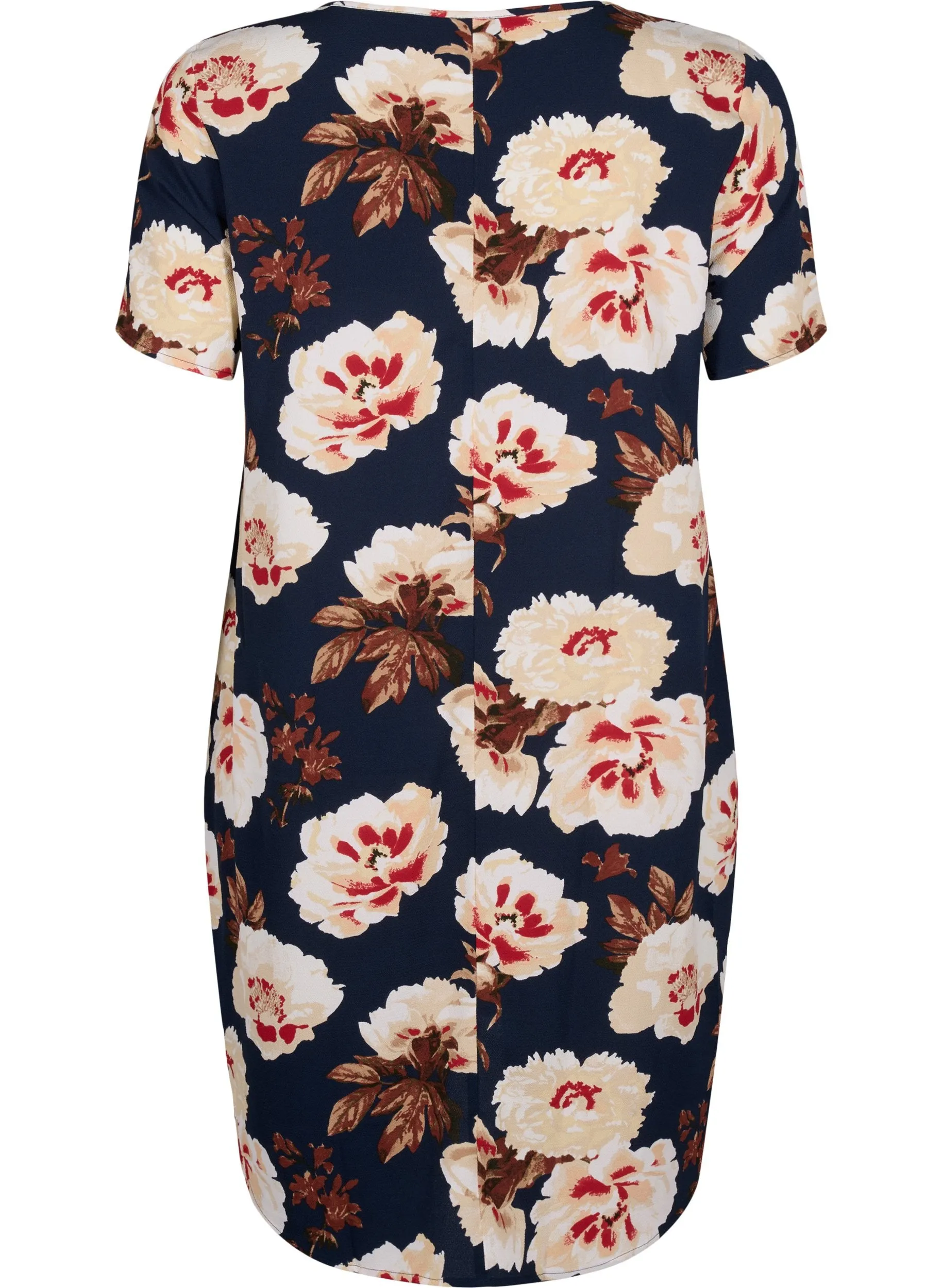 Zizzi Anni Dress in Navy Rose